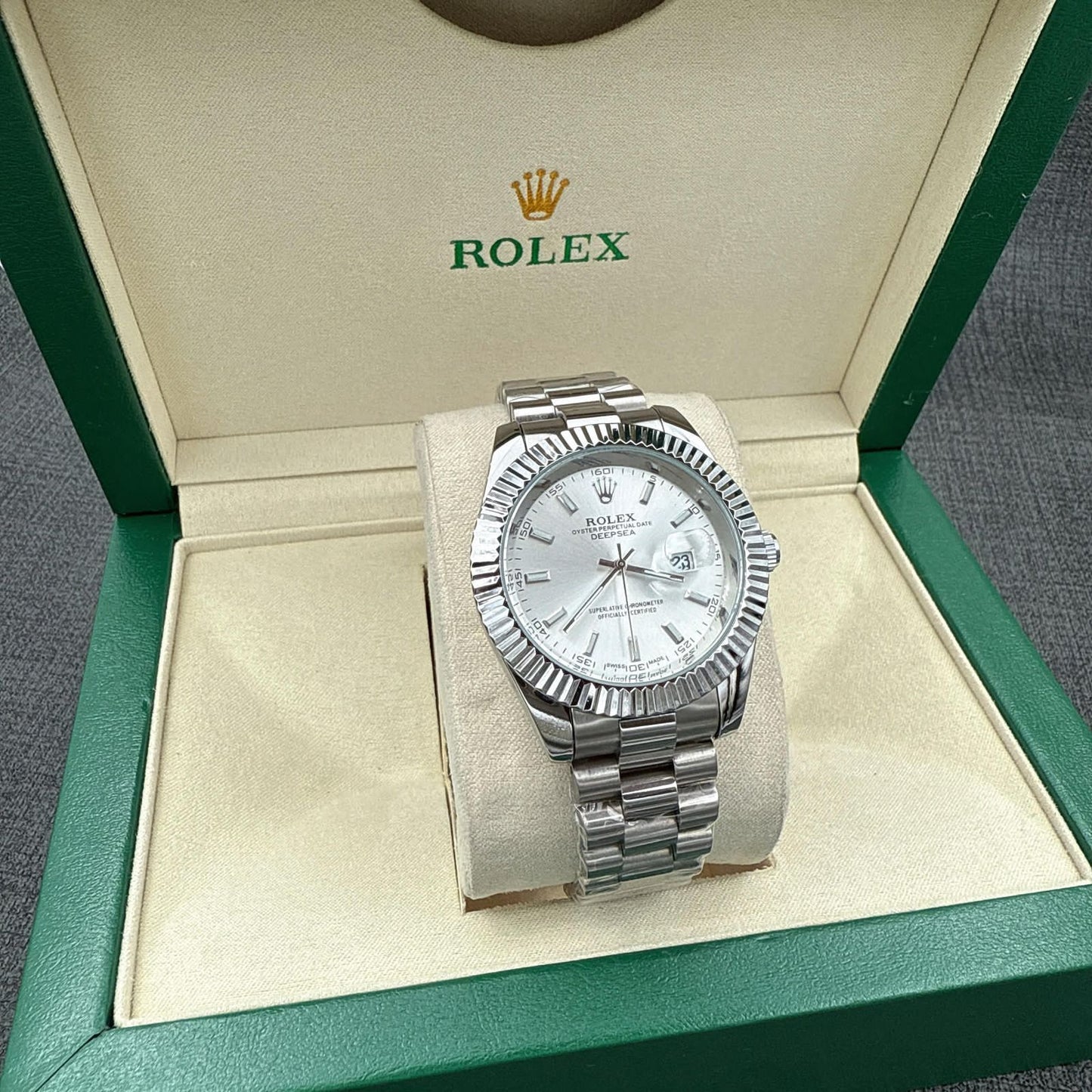 ROLEX "SILVER/WHITE"